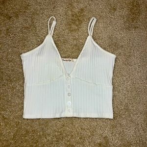 White Cropped Top